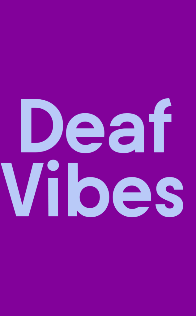 Deaf Vibes Logo Secondary on Primary Color