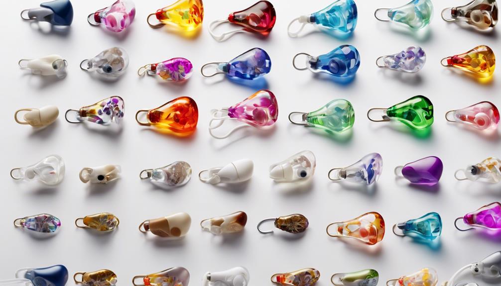 colorful hearing aids selection
