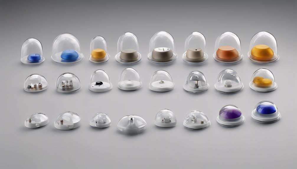 hearing aid dome choices