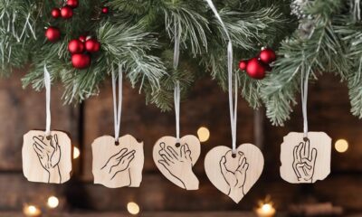 sign language love ornaments