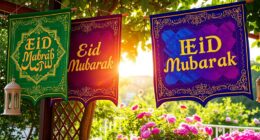 eid mubarak celebration banners