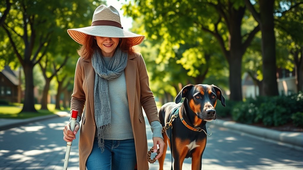 guide dogs and canes