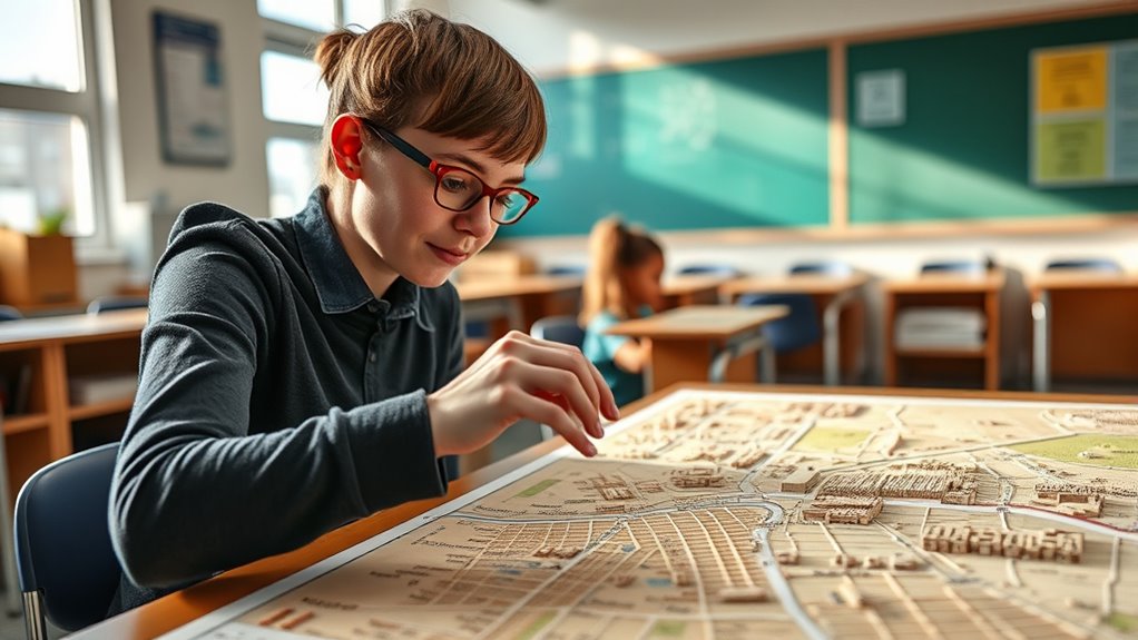 Teaching DeafBlind Students: Innovative Tactile Learning Methods in Schools 3 tactile maps enhance spatial understanding