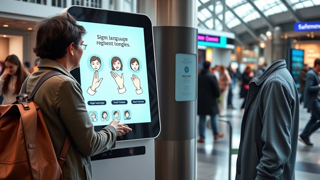 Smart Kiosks With AI Sign Language Assist Deaf Visitors in Public Spaces 4 visual sign language communication