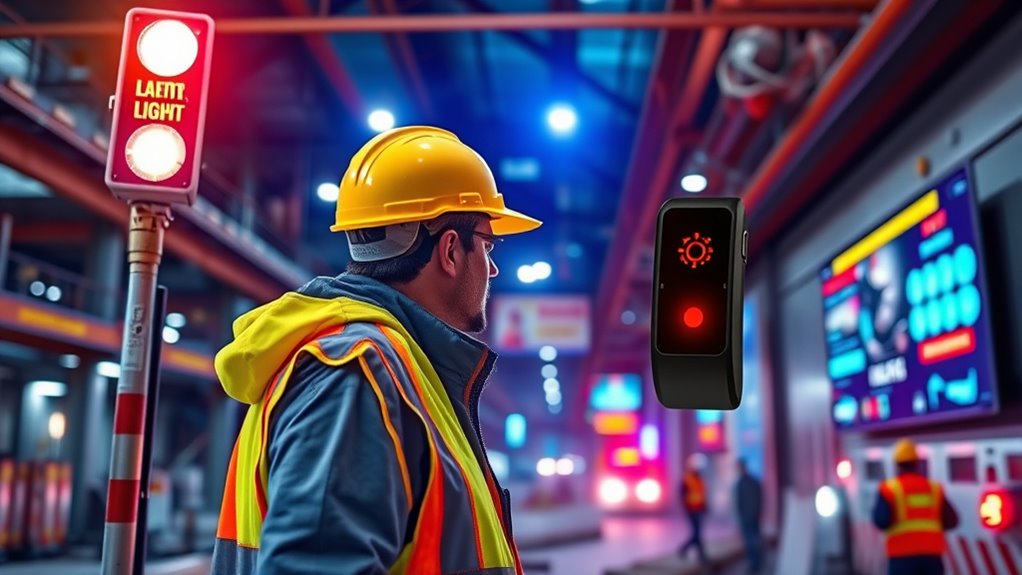visual vibrating alert systems