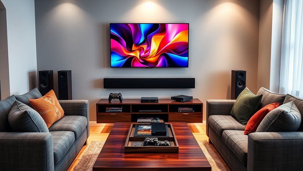 create caption friendly entertainment system