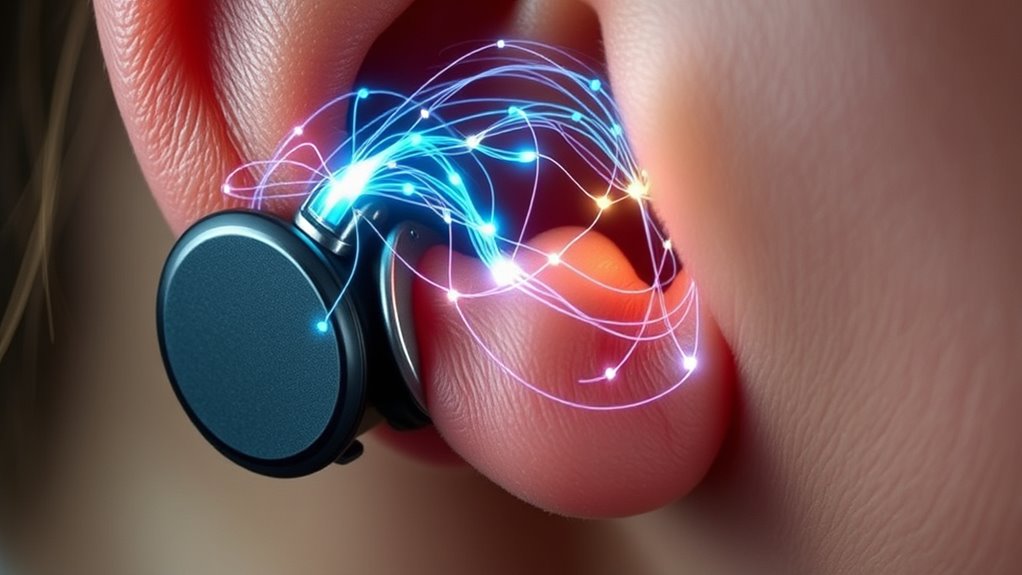 electrical impulses activate auditory nerve