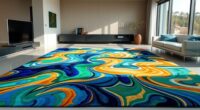 elegant abstract silk rugs