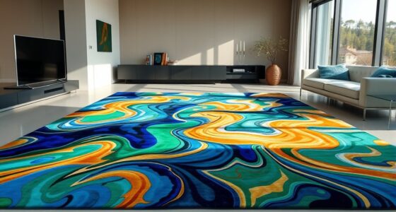 elegant abstract silk rugs
