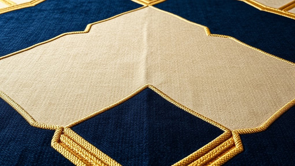 elegant geometric silk rugs