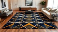 elegant geometric silk rugs