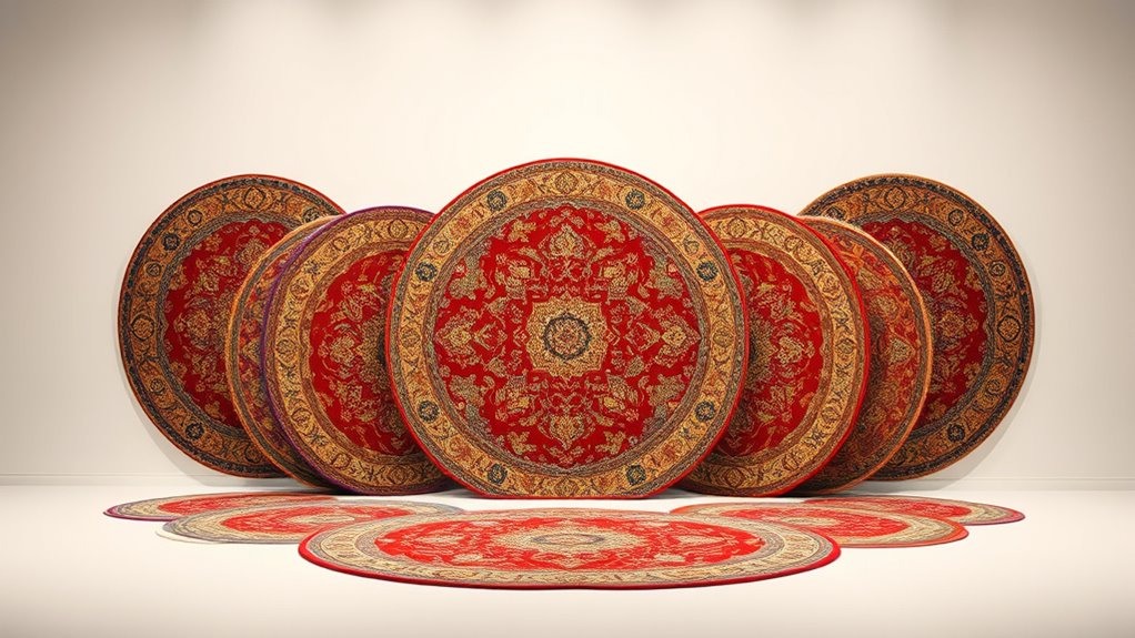 elegant oval silk rugs
