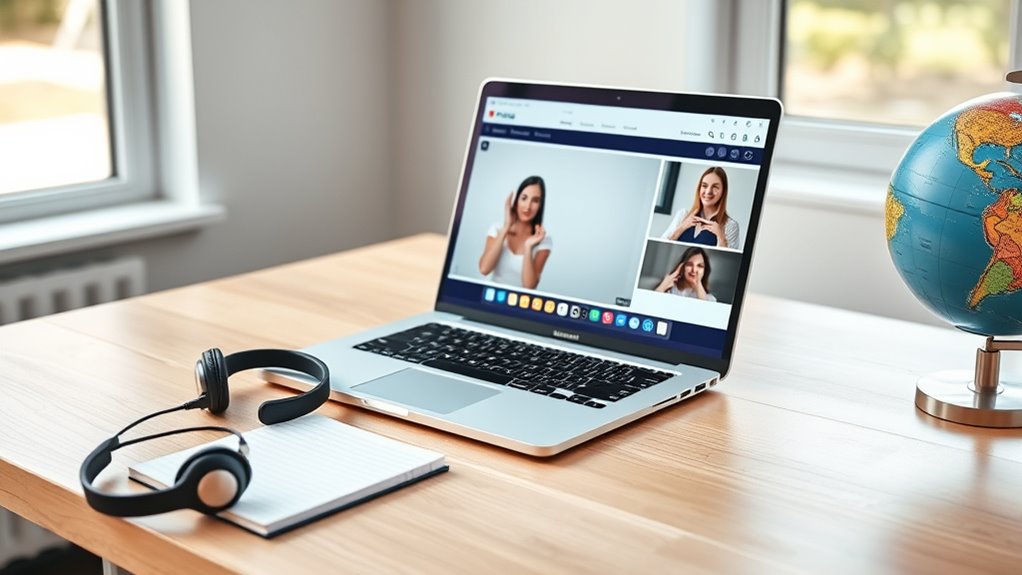 inclusive online learning with asl