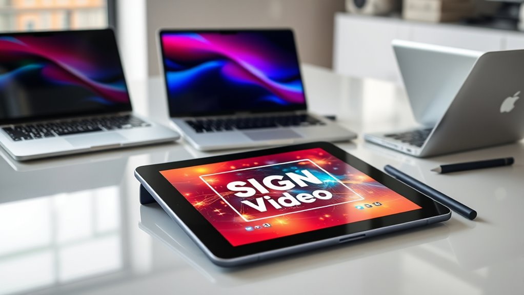 interactive sign video workflow