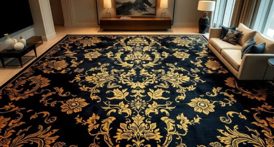 luxury black gold silk rugs