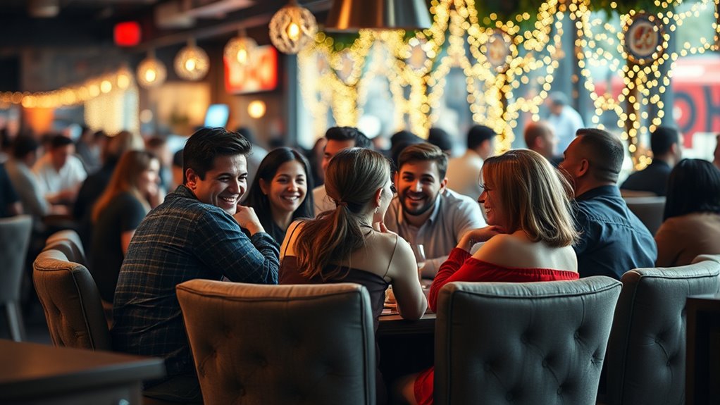 optimal noisy restaurant seating