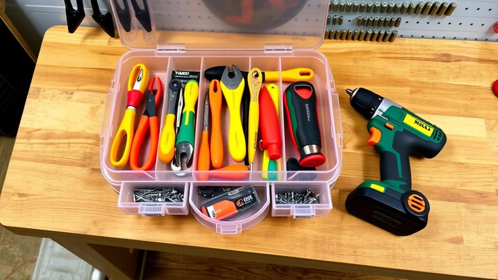 organize tools with clear labels