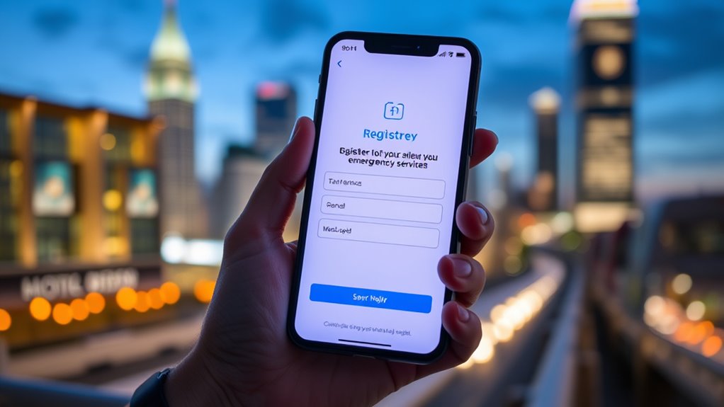 register mobile for alerts