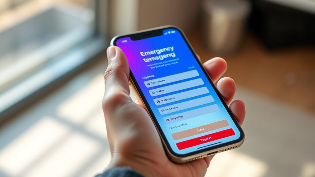 register mobile for emergency texting