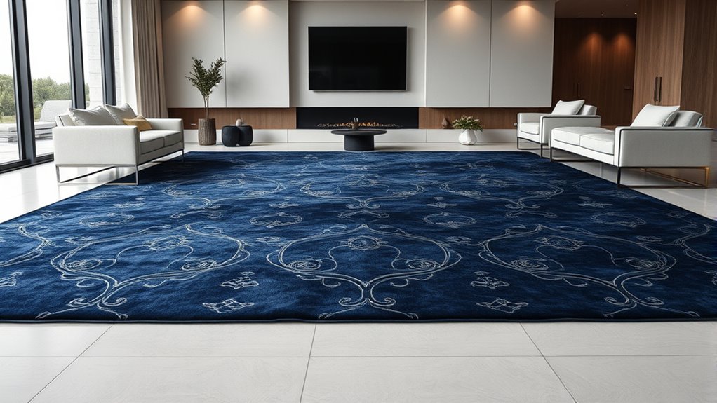 top navy silk rugs