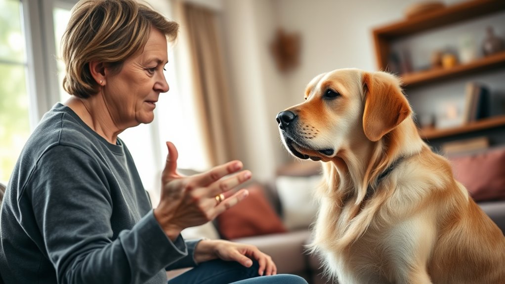 using gestures and eye contact