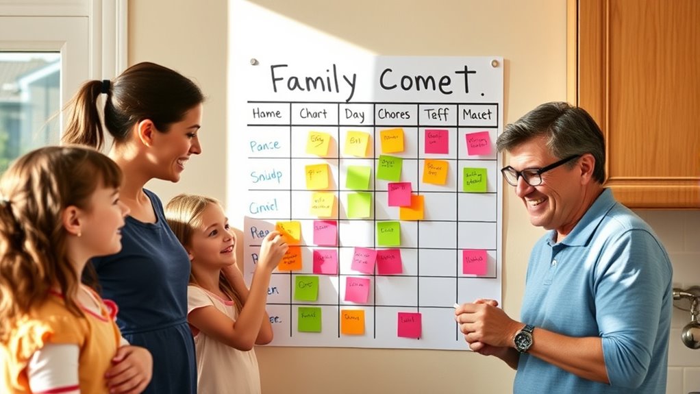 organized family teamwork routines