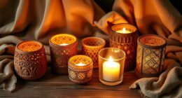 chic boho candle decor