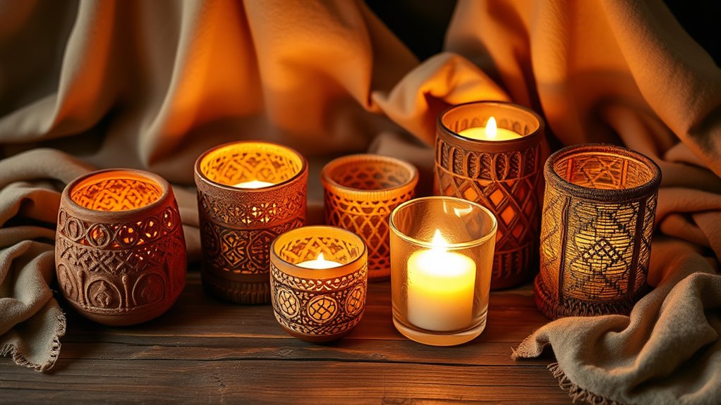chic boho candle decor