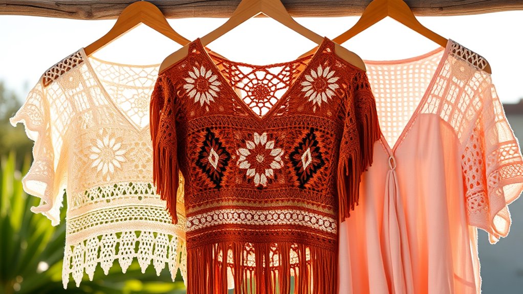 chic boho crochet tops