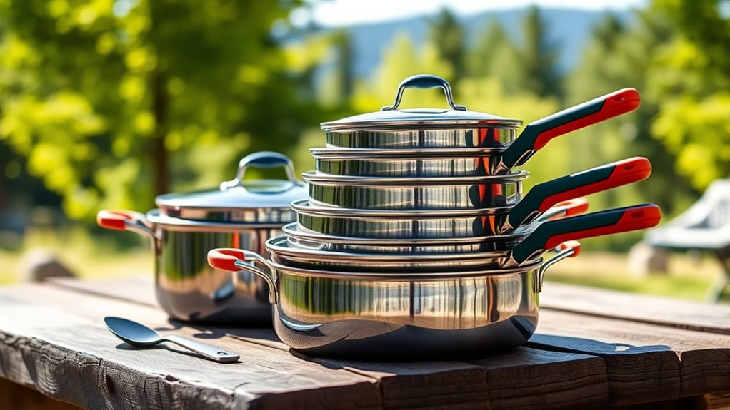 compact camping cookware sets