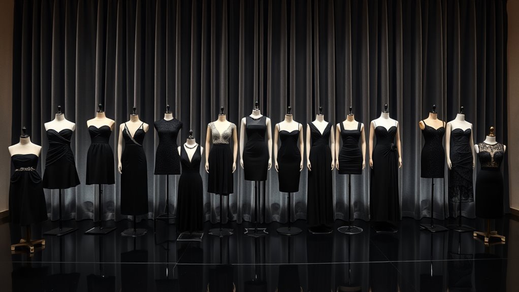 elegant black dress selections