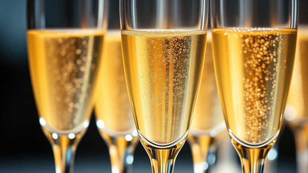 elegant premium champagne glasses