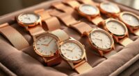 elegant rose gold watch selection