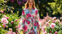 floral wrap dress selection