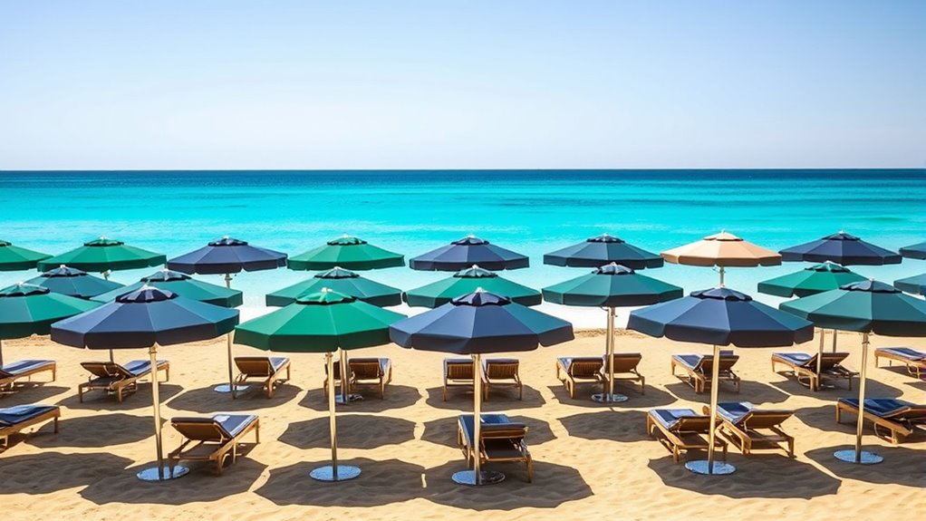 luxury beach umbrella options