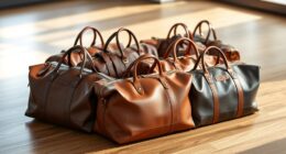 luxury leather travel bags