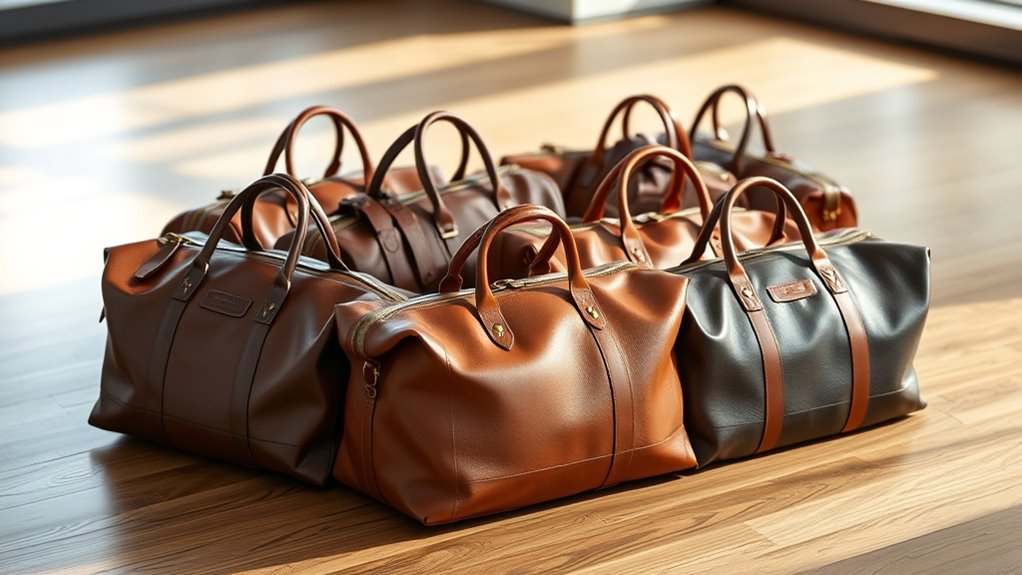 luxury leather travel bags