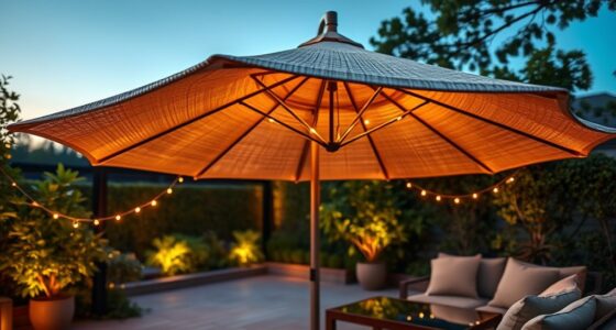 patio umbrella lighting options