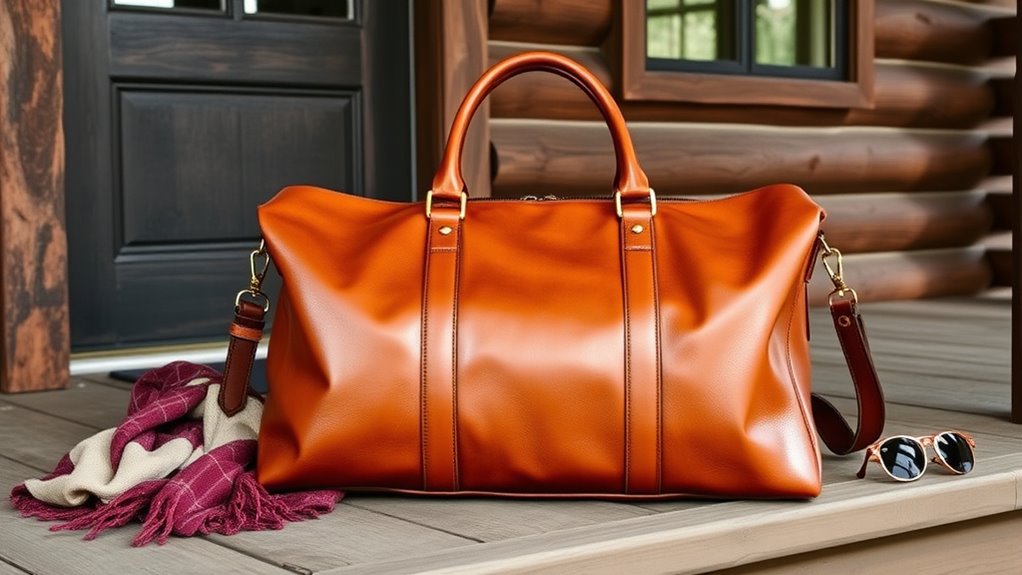 premium leather duffle bag selection