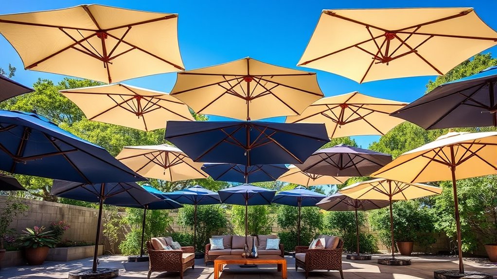 premium patio umbrella selection