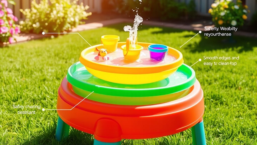 safe durable engaging water tables