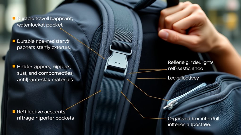 secure durable travel backpack