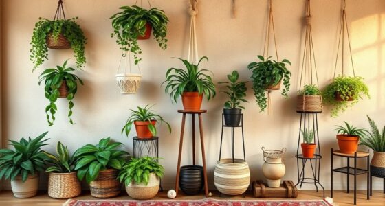 stylish boho plant holders