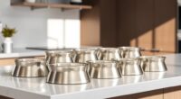 stylish elevated stainless bowls