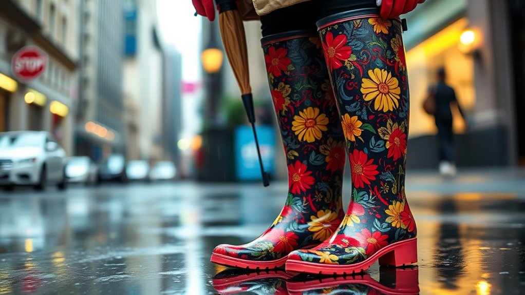 stylish waterproof rain boots