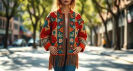 top boho embroidered jackets