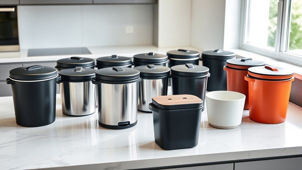top kitchen compost bins