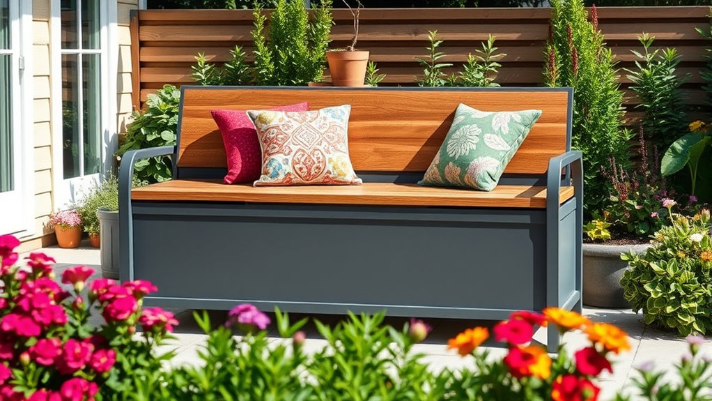 top outdoor storage benches