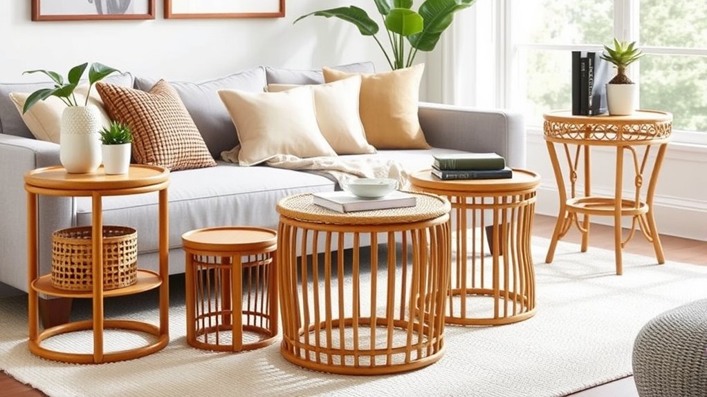 top rattan side tables