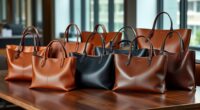 top work leather tote bags